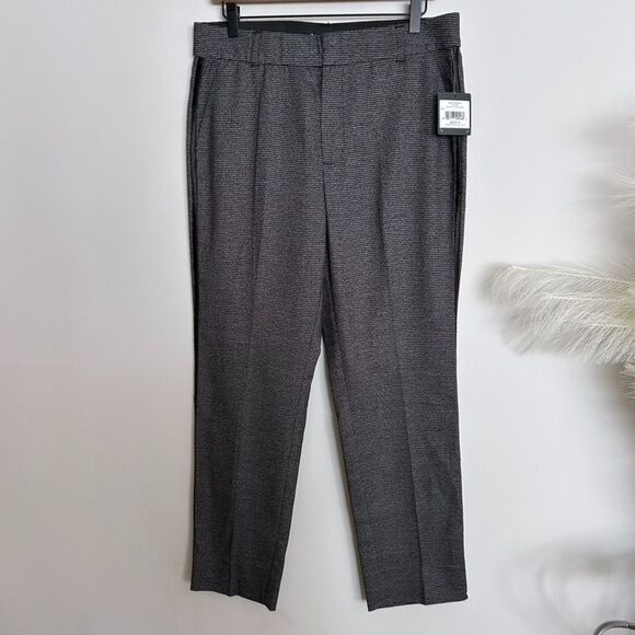 Rachel Roy Houndstooth Tapered Ankle Crop Satin Pants - Picture 2 of 8